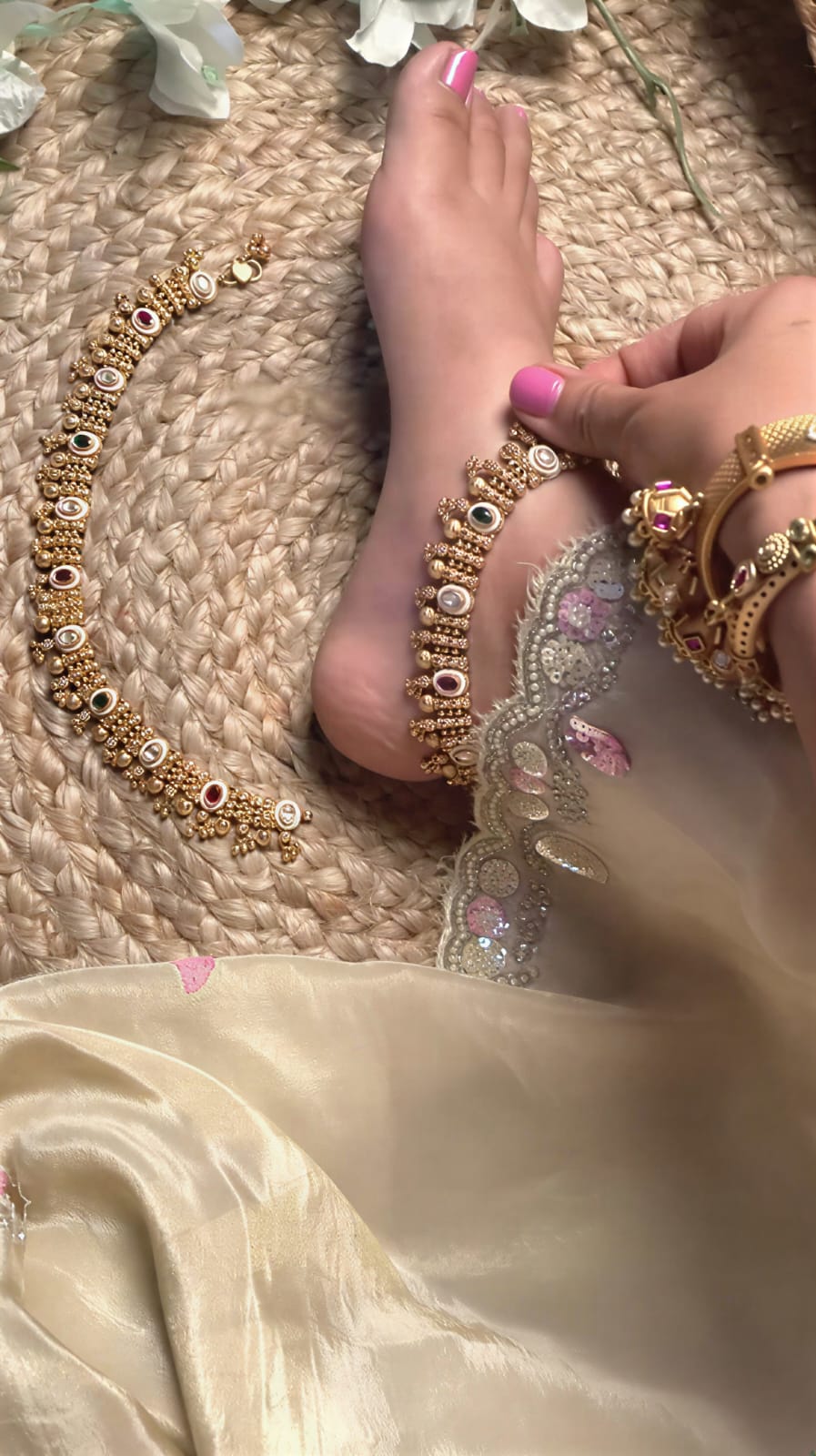 Indian Gold Anklet (Payal)