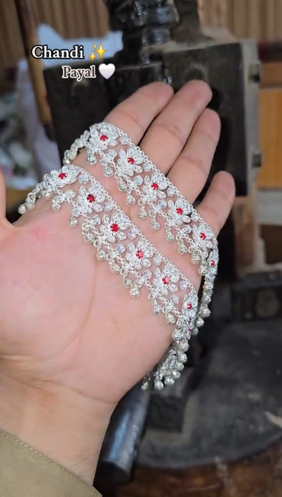 Zircon Silver Ankelt (Payal)